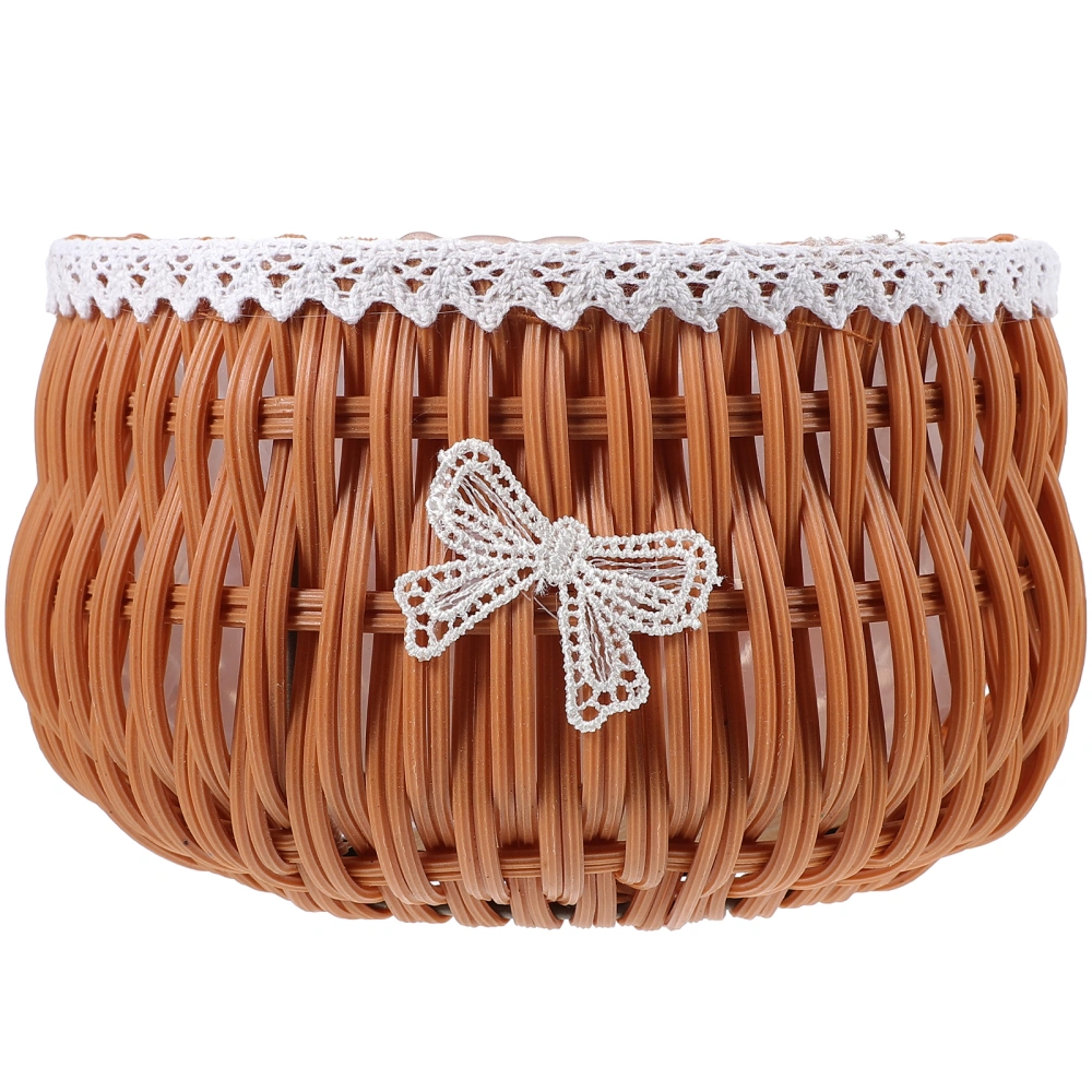 Woven Planter Basket Natural Handwoven Plant Pot Container Farmhouse Planter Rattan Basket