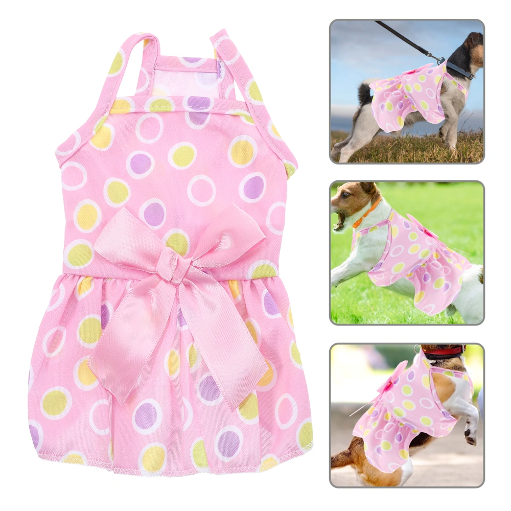 Small Dog Dress Summer Sleeveless Puppy Dress Bowknot Puppy Costume Dog Skirt Puppy Dress