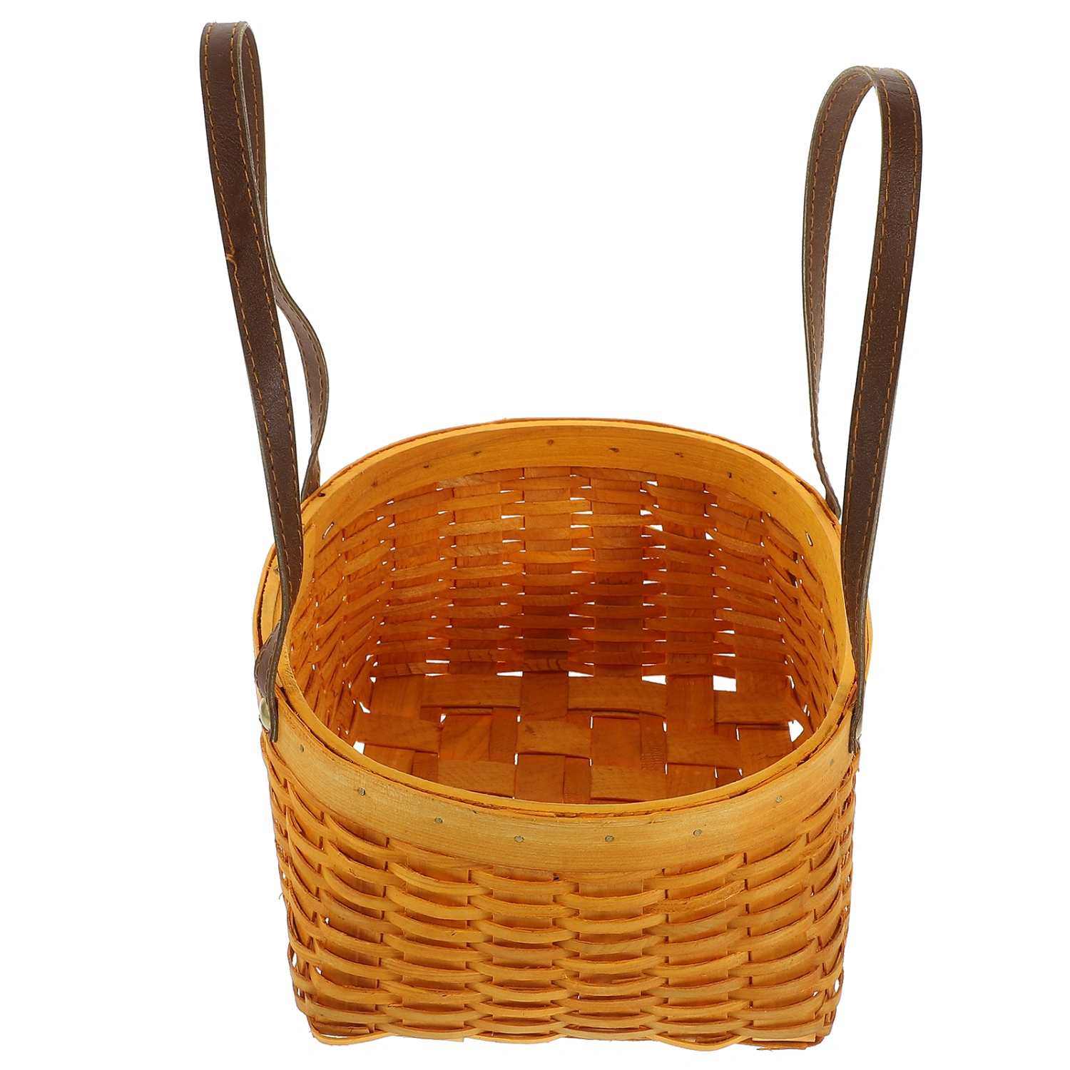 Woven Picnic Basket Handheld Woven Basket Fruits Vegetable Basket Hand Bamboo Woven Basket