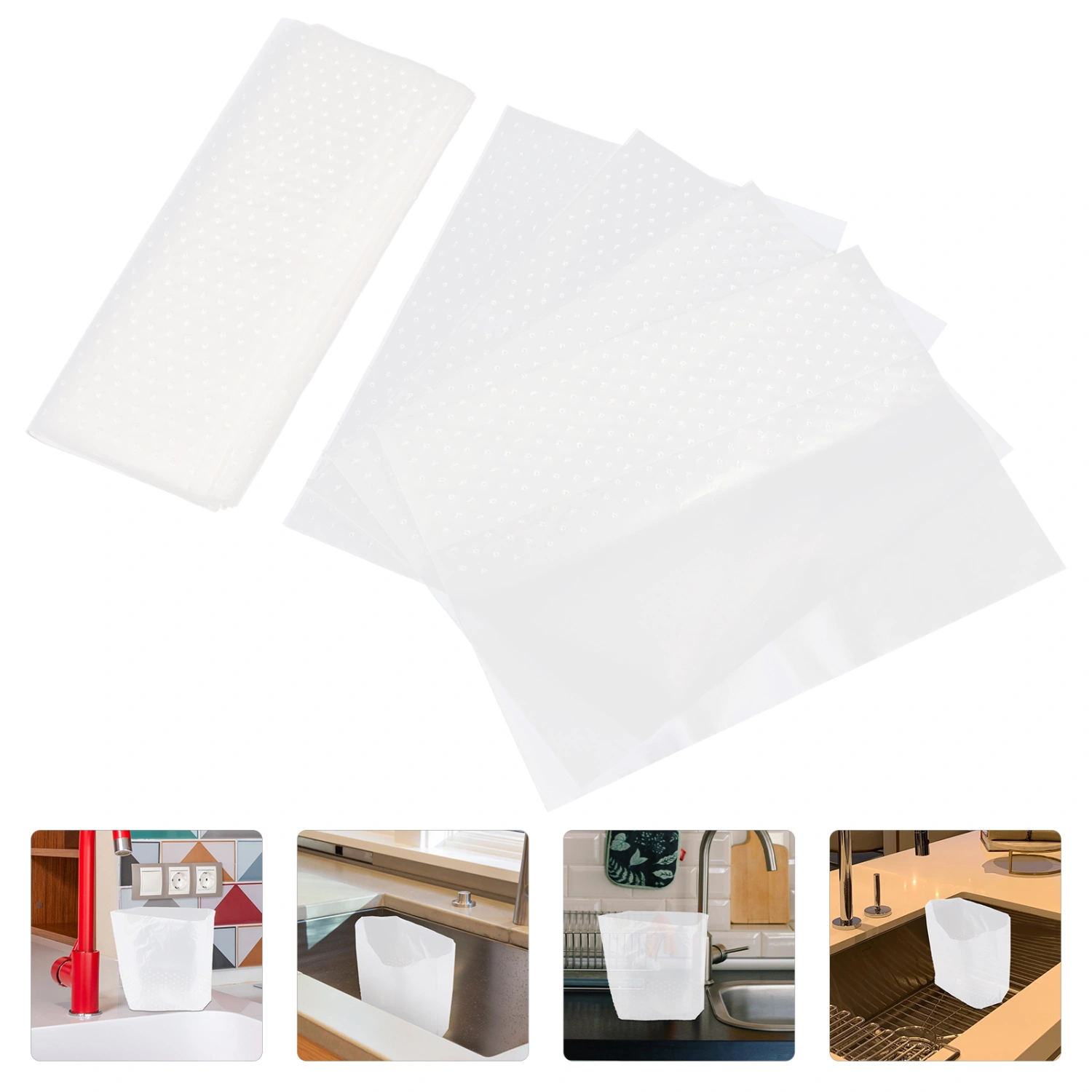 30 pcs Self-Standing Sink Filter Bags Kitchen Sink Strainer Bags Sink Filter Trash Bag