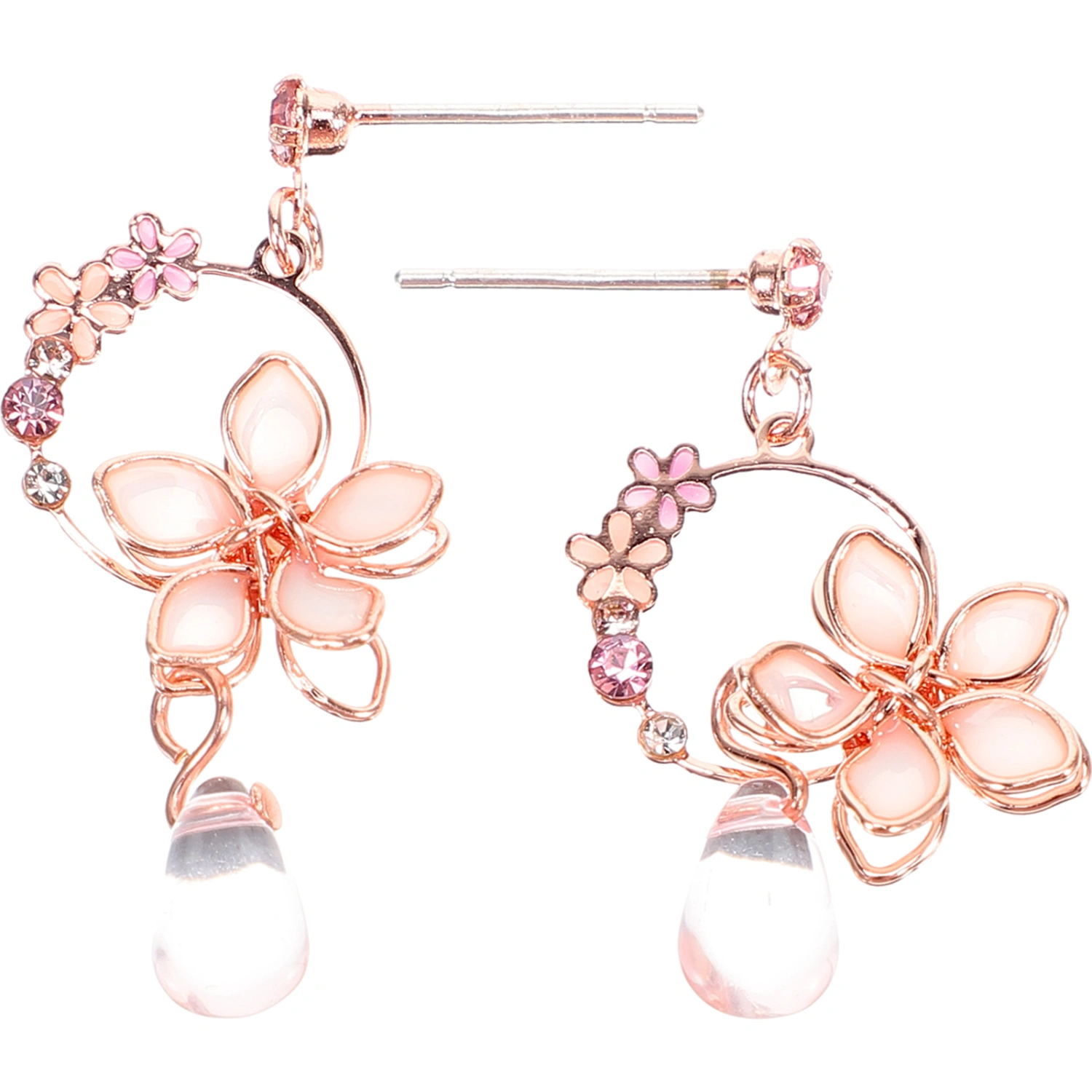 1 Pair Flower Earrings Decorative Stud Earrings Women Dangle Earrings Girl Drop Earrings
