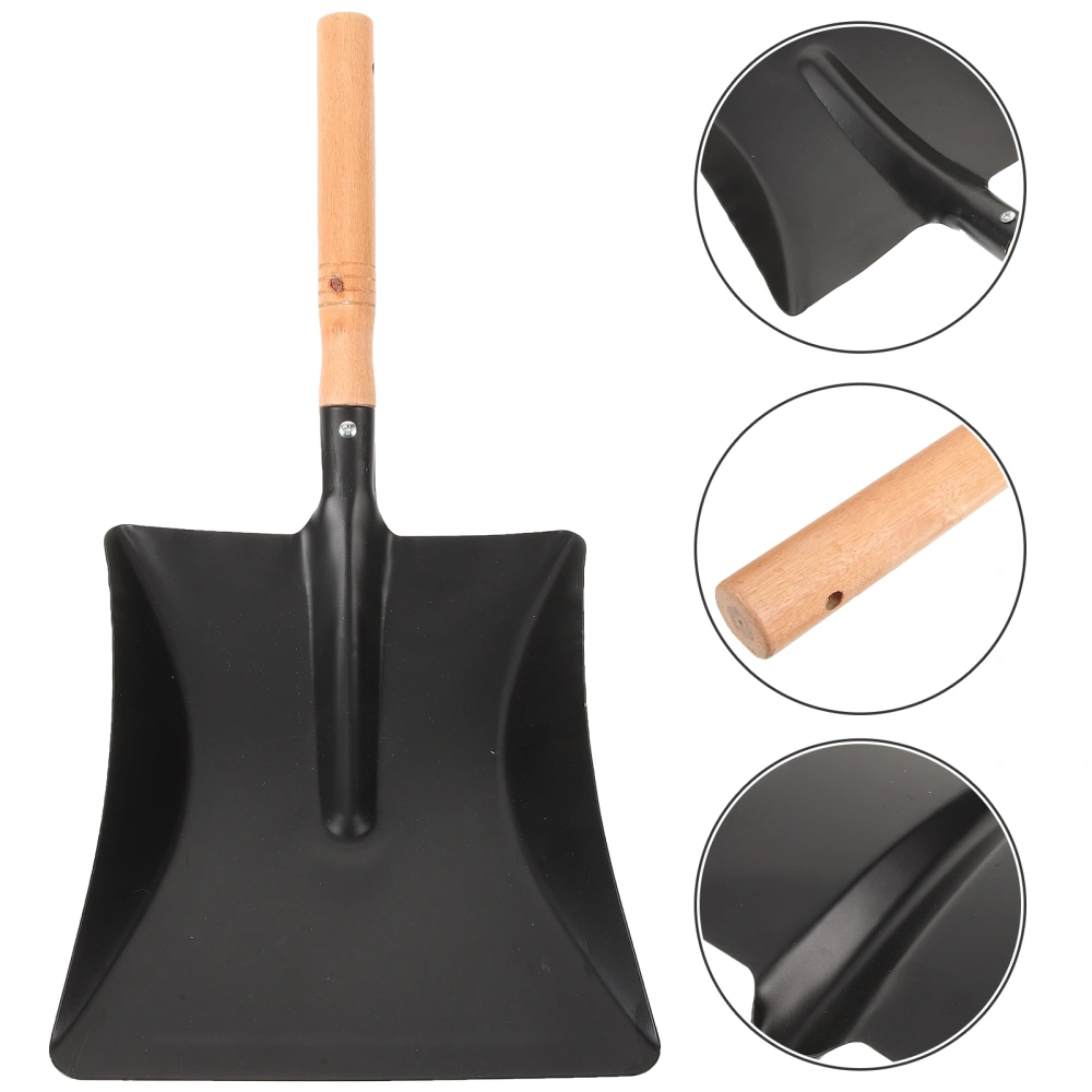 Outdoor Small Iron Shovel Wooden Handle Iron Shovel Portable Gardening Soil Shovel