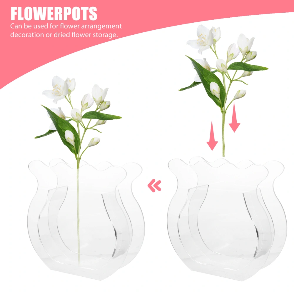 Delicate Flower Pot Multi-function Vase Decor Decorative Flower Holder Flower Accessory