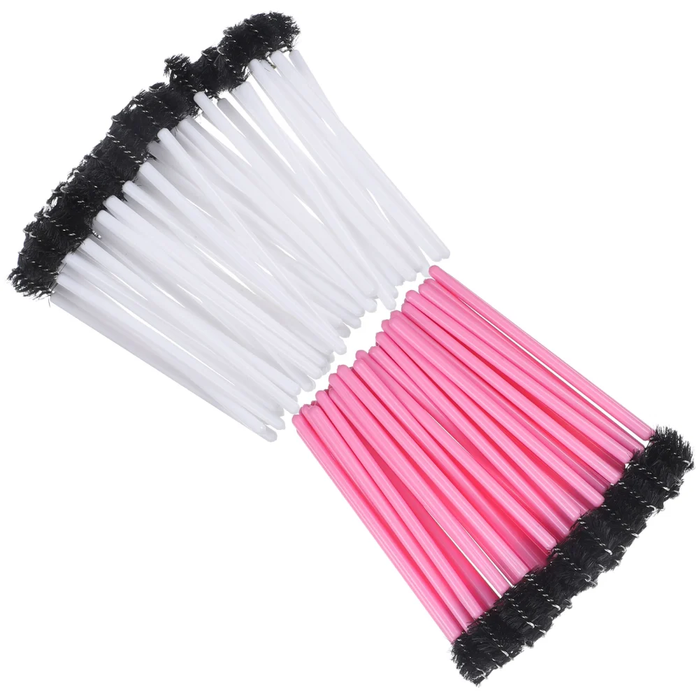 100Pcs Eyelash Brushes Disposable Lash Brushes Eyebrows Brushes Portable Cosmetic Brushes