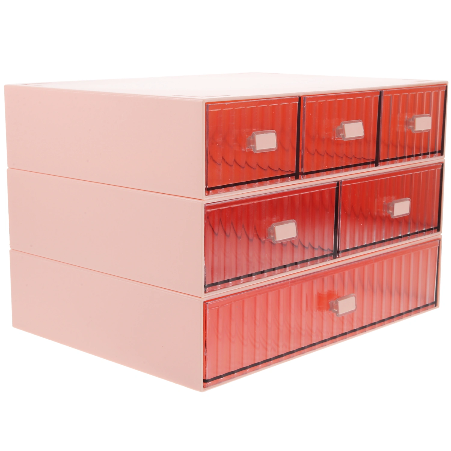 1 Set of Stackable Desk Organizer Drawer-type Storage Box Desktop Storage Drawer Stackable Drawer