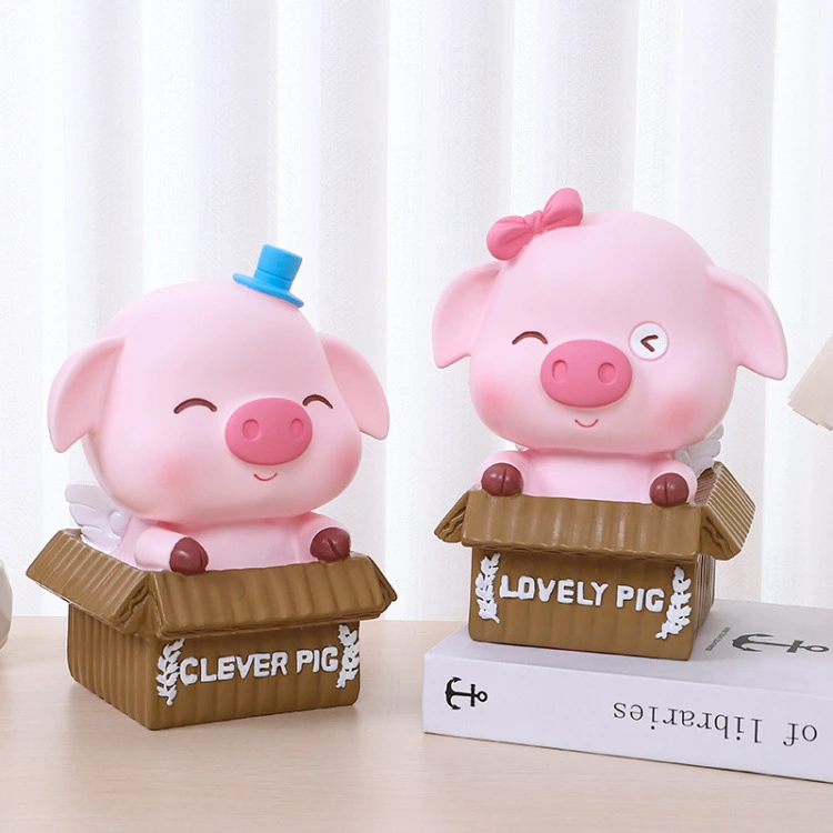 Pig Piggy Bank Cartoon Cute Piggy Bank Pig Money Bank Coin Box Saving Coin Box