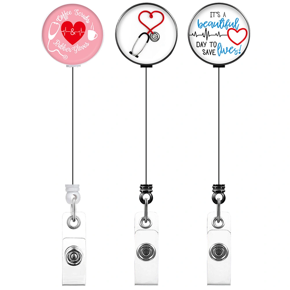 3Pcs Nurse Name Badge Holders Nurse Badge Buckles Multi-function ID Card Holders for Doctor