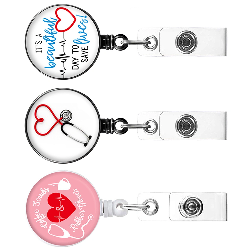 3Pcs Nurse Name Badge Holders Nurse Badge Buckles Multi-function ID Card Holders for Doctor