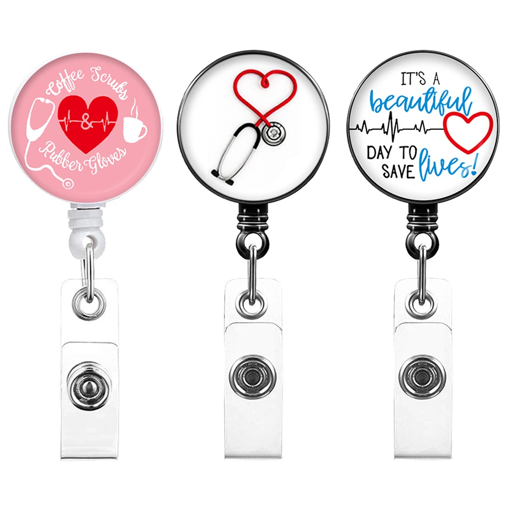 3Pcs Nurse Name Badge Holders Nurse Badge Buckles Multi-function ID Card Holders for Doctor