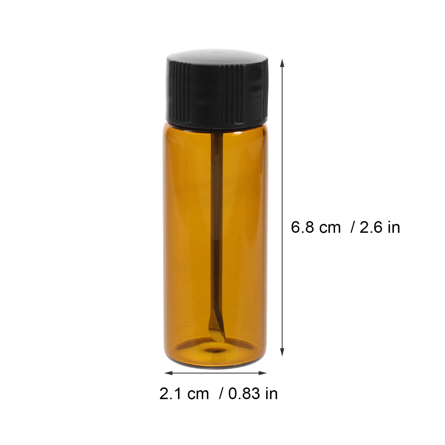 2Pcs Portable Pill Box Travel Pill Storage Box Pill Holder Glass Pill Vial with Spoon