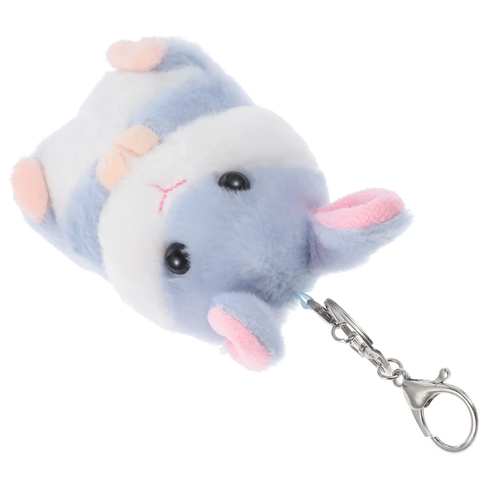 Cute Hamster Bunny Plush Doll Keychain Stuffed Animal Keyring Charm Handbag Pendant