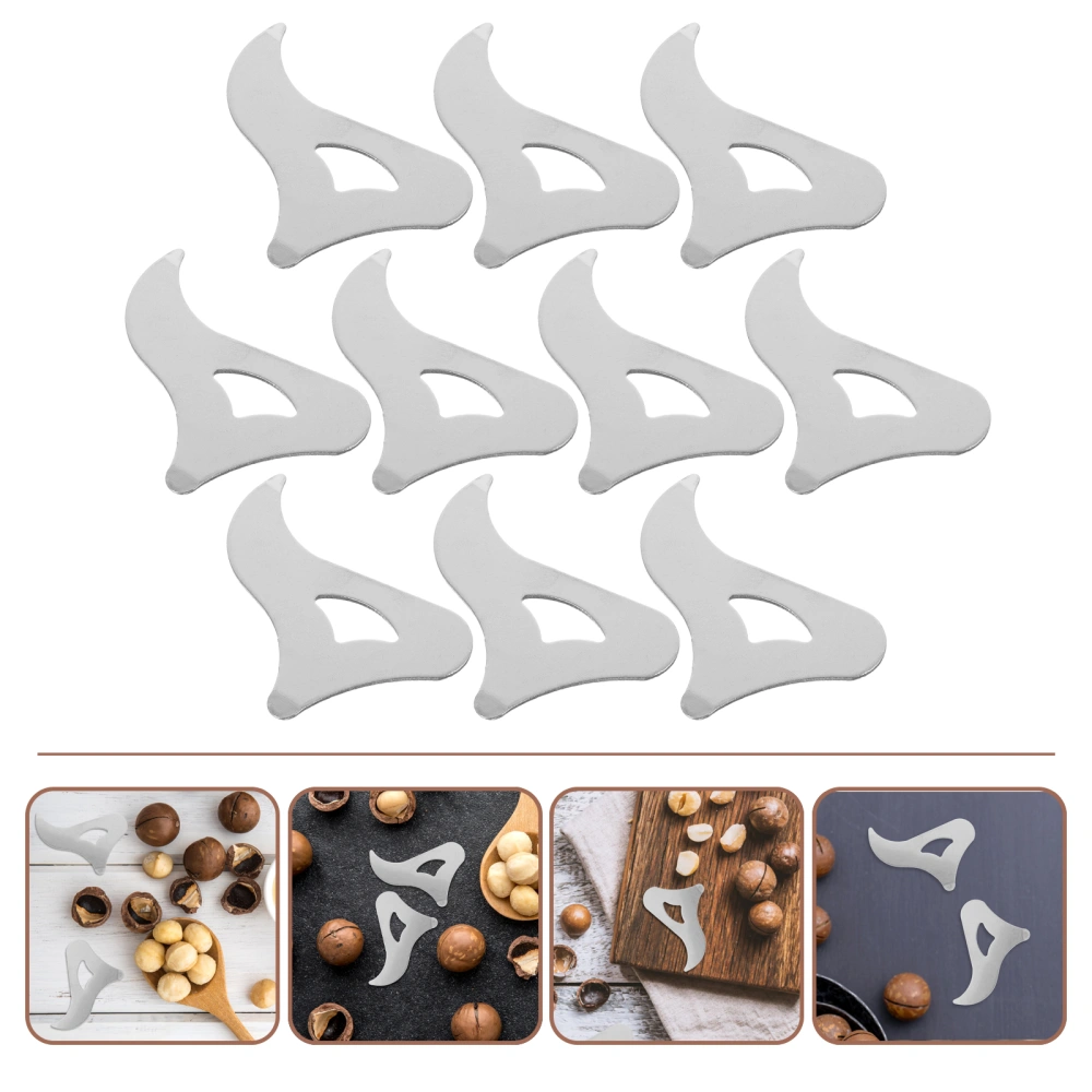 10pcs Sturdy Stainless Steel Nut Sheller Compact Macadamia Walnut Opener Mini Nut Crackers Tool