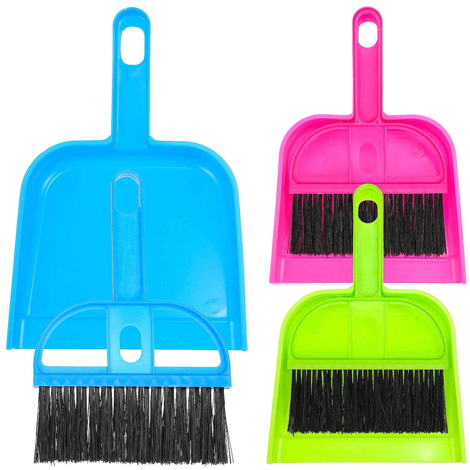 3 Sets of Mini Dustpans and Brooms Pet Cage Broom Brushes Dustpans Household Desktop Sweep Cleaning Tools