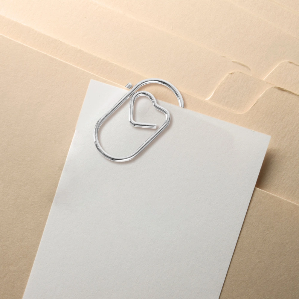 50pcs Small Paper Clips Heart Paperclips Shaped Bookmark Clips Cute Paper Clips Office Favors