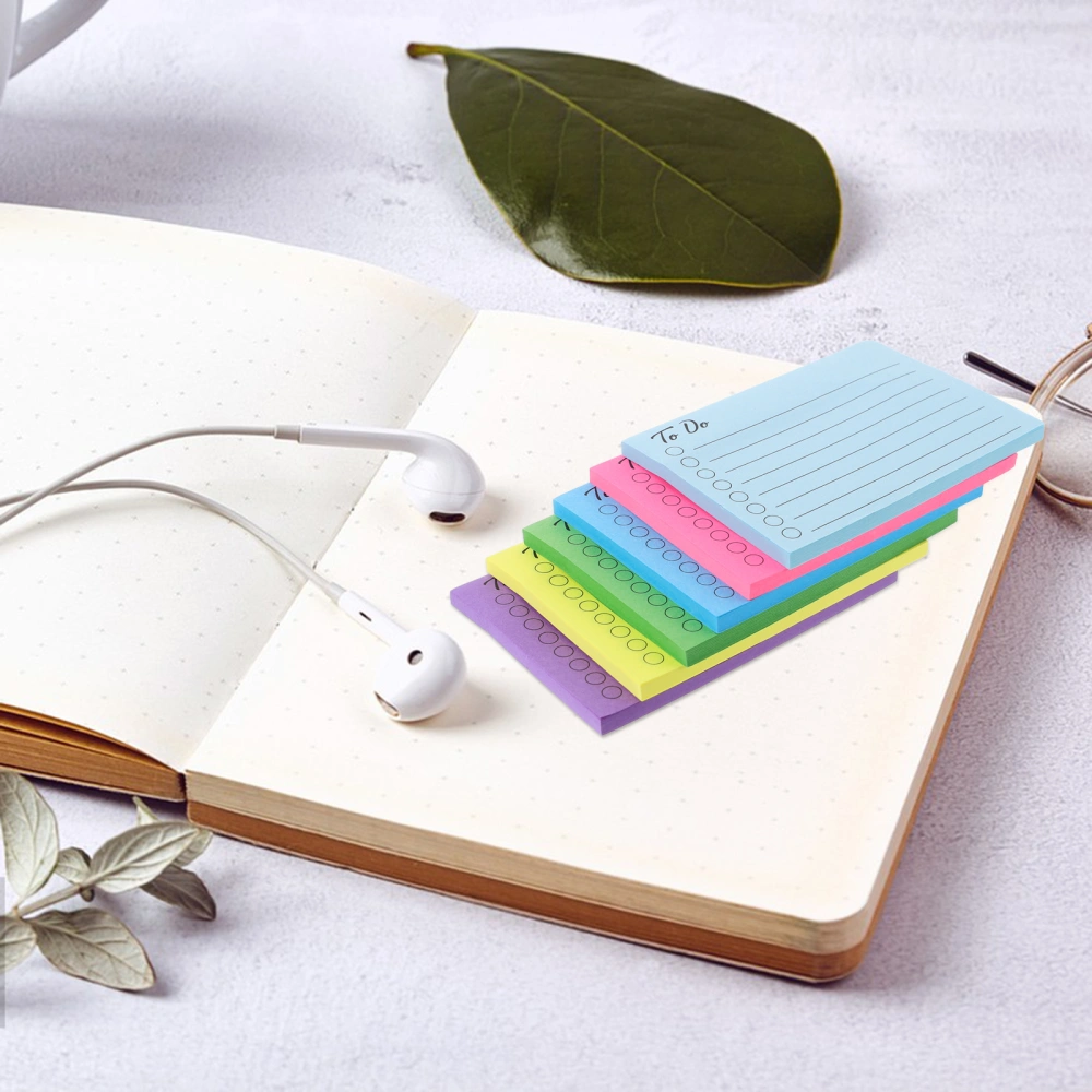 6 Books of Multi-function Note Pads Adorable Memo Pads Portable Note Stickers for Note