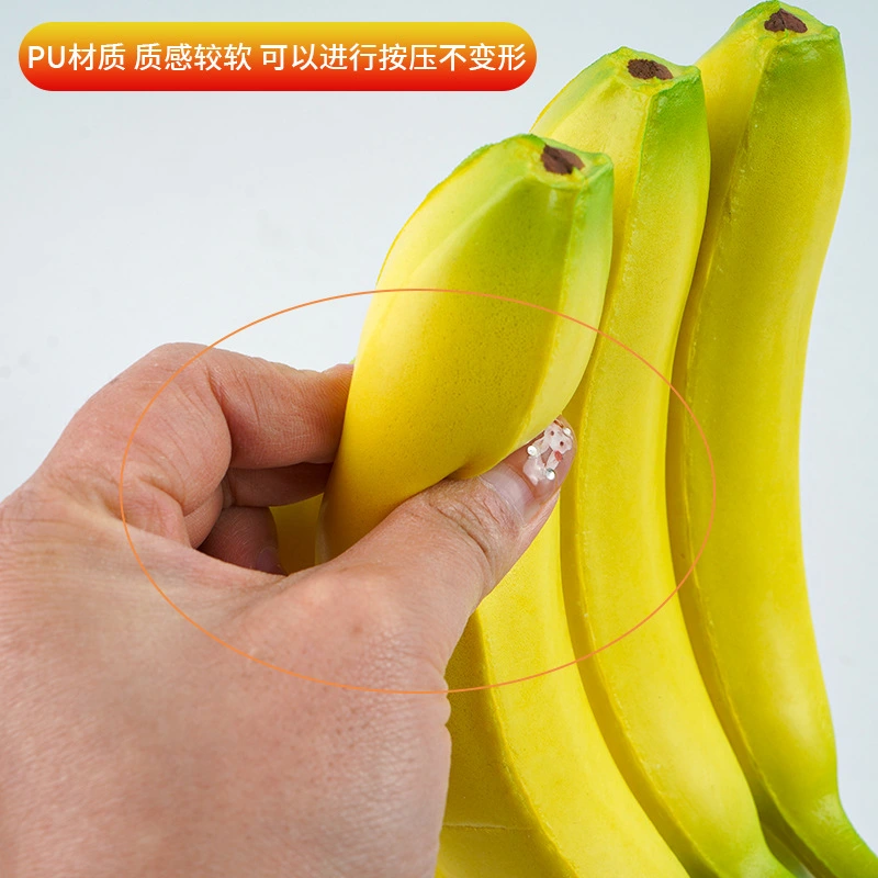 1 Bunch Fake Banana Simulation Artificial Lifelike Fake Fruit Kitchen Wedding Party Photo Prop