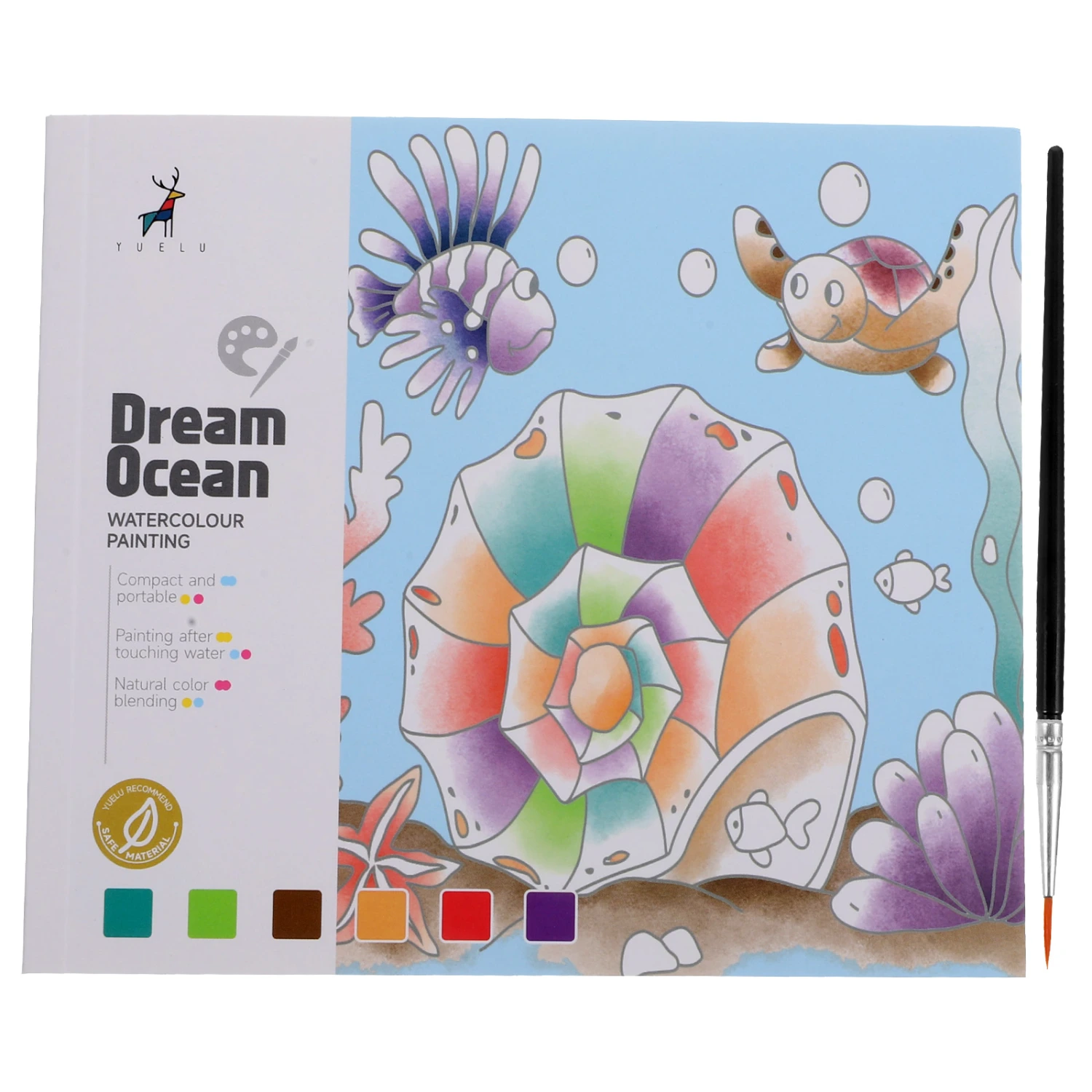 1 Set of Watercolor Graffiti Book Pocket Painting Book Kids Watercolor Coloring Book