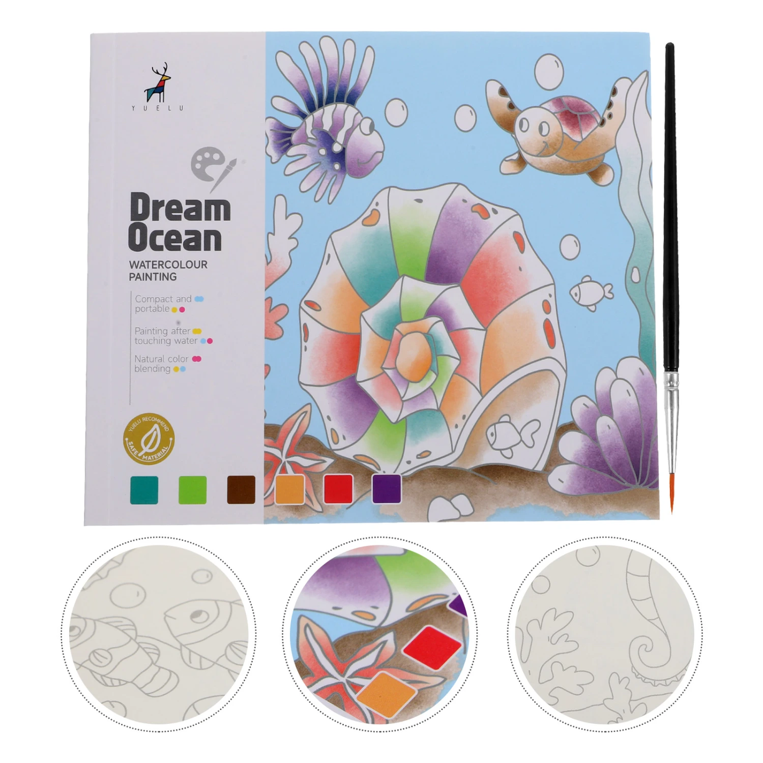 1 Set of Watercolor Graffiti Book Pocket Painting Book Kids Watercolor Coloring Book