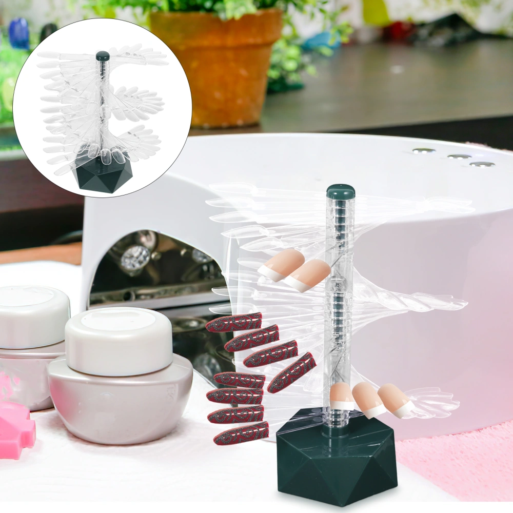 Nail Tips Display Stand Spiral Nail Color Display Stand Clear Nail Art Practice Stand