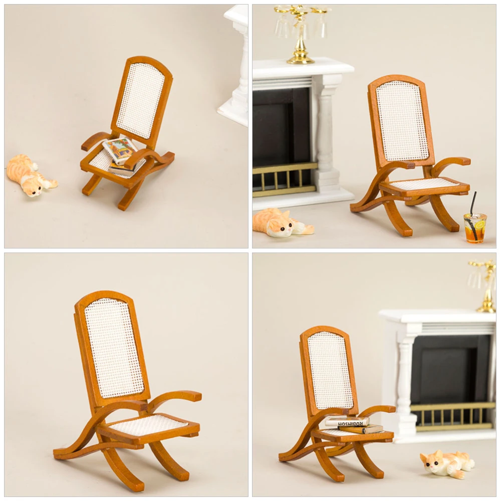 Miniature Chair Dolls House Miniature Furniture Antique Mini Chair Model Miniature Furniture Model