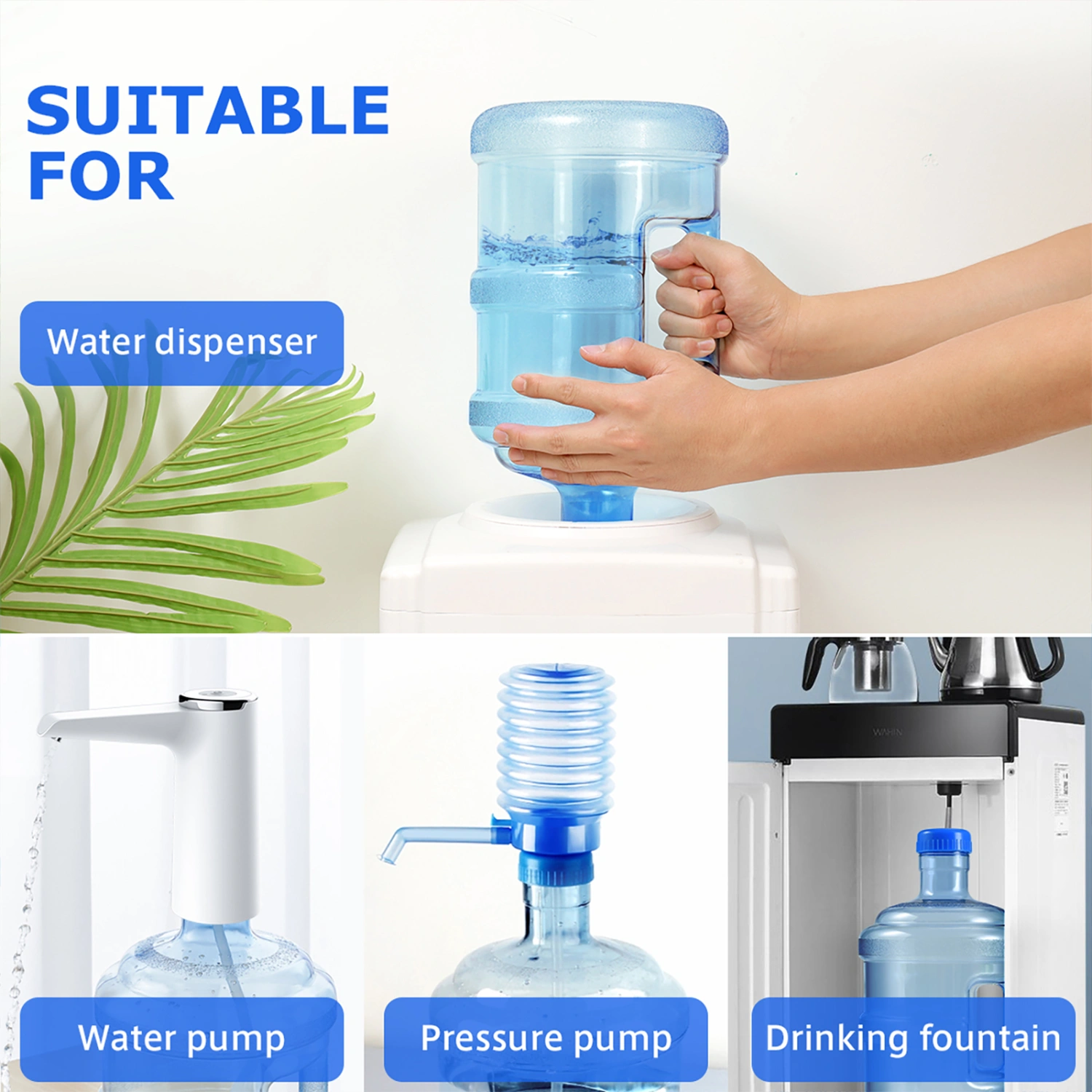 1 Set of Reusable Water Jug Handheld Water Jug Portable Water Container Outdoor Hiking Water Bottle(5L)