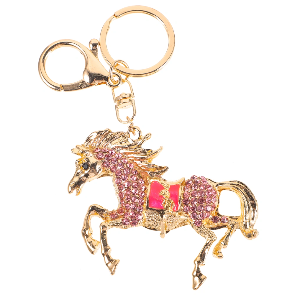 Creative Rhinestone Horse Keychain Exquisite Horse Pendant for Bag Purse Rhinestone Horse Pendant