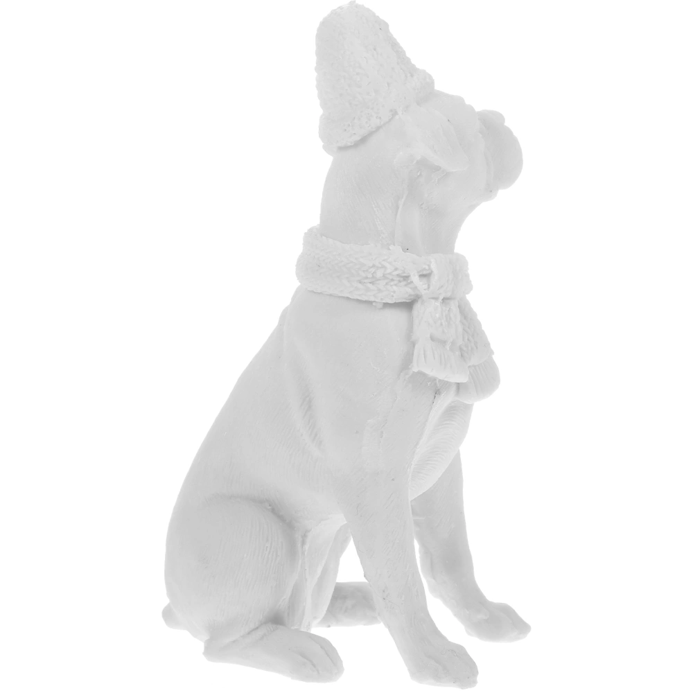 Unfinished Blank Dog Figurine Resin Blank Dog Decoration Home DIY Dog Decoration