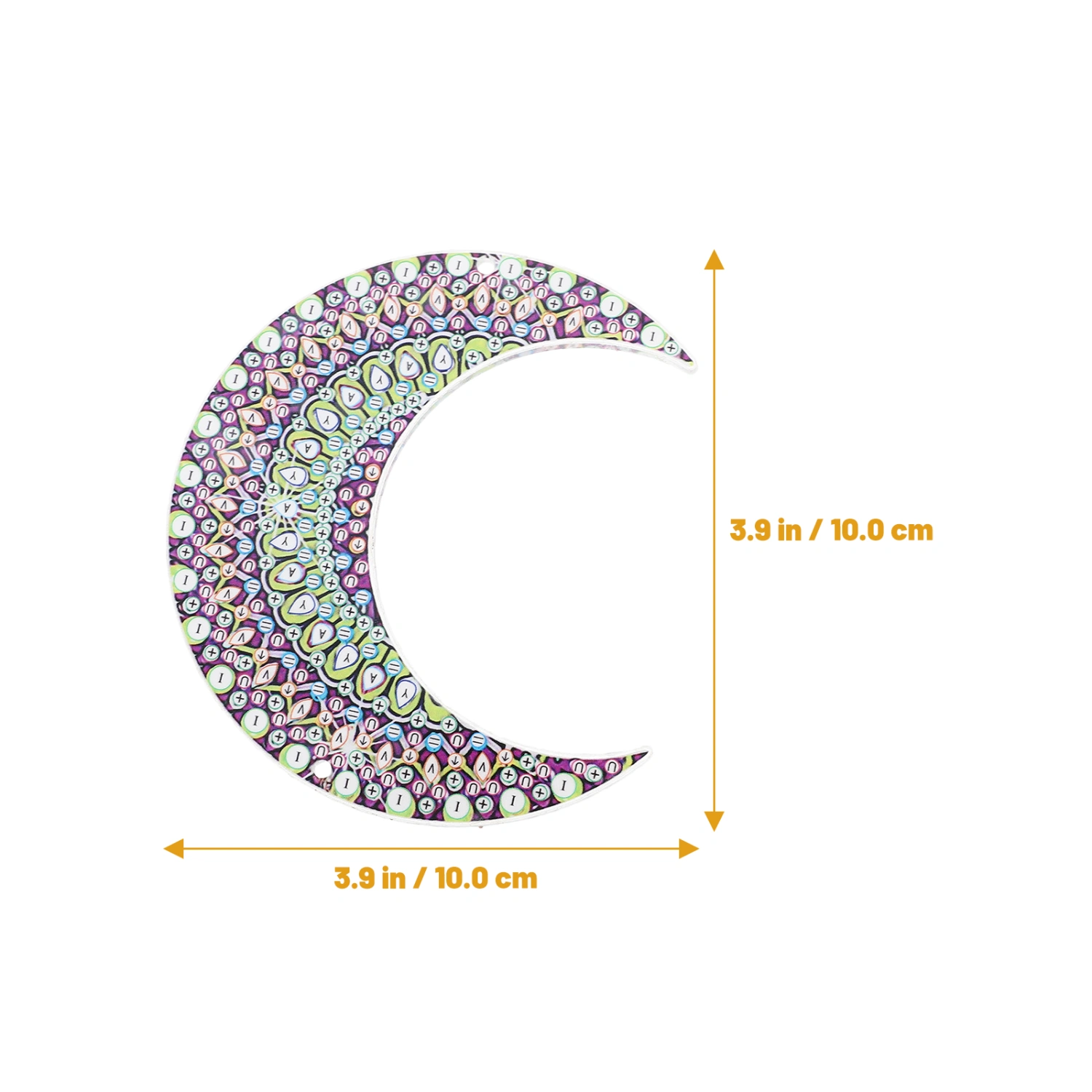 1 Set Of Diy 5d Resin Diamonds Art Painting Wind Bell Pendants Diamonds Art Suncatcher Wind Chime
