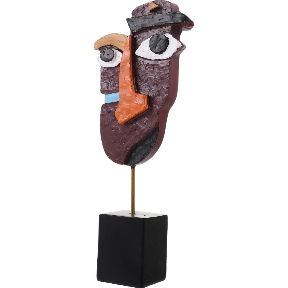 Bookshelf Resin Abstract Face Human Face Figure Statue Character Decoration