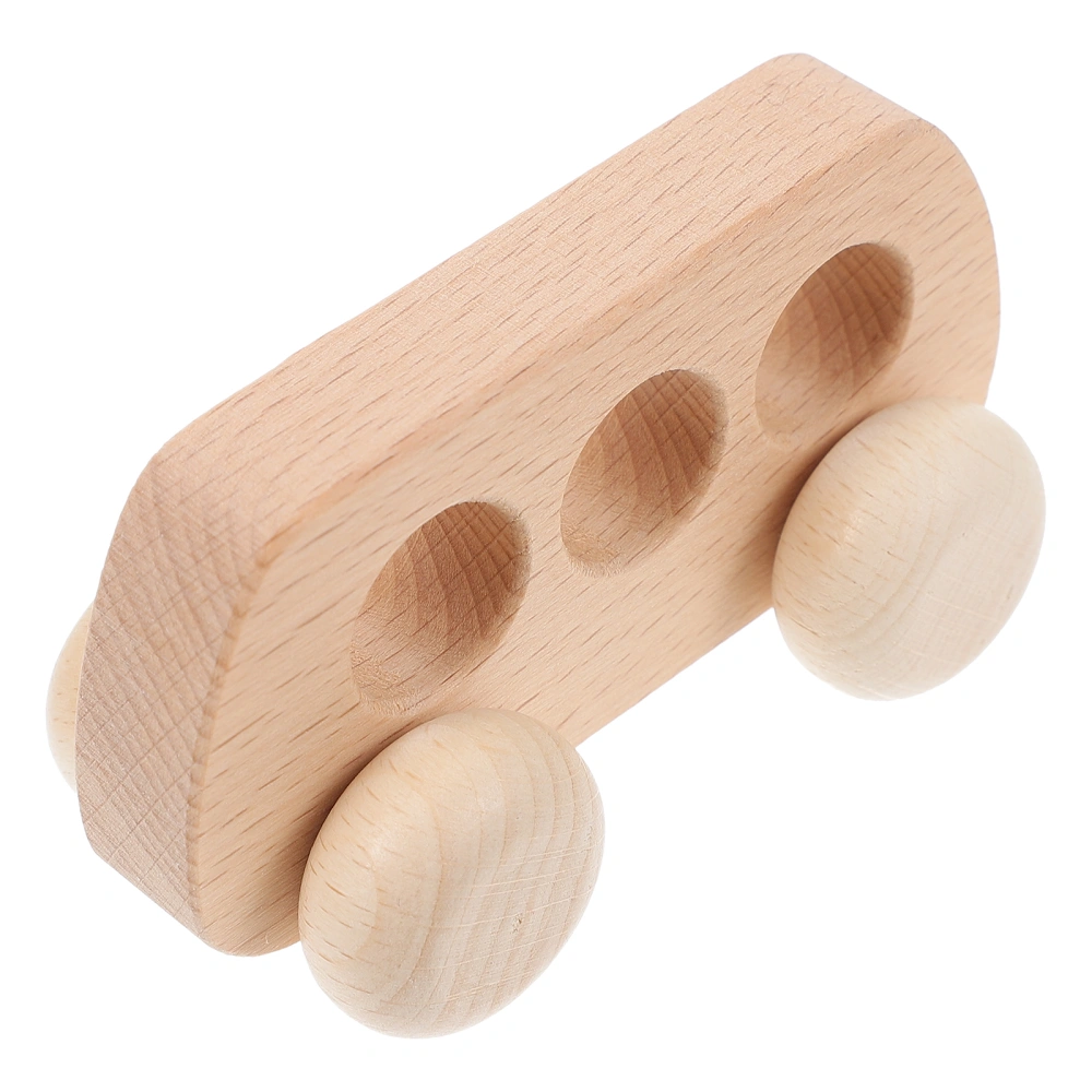 Wooden Car Toy Smooth Hand Grip Push Car Toy Newborn Baby Toy Shower Gift