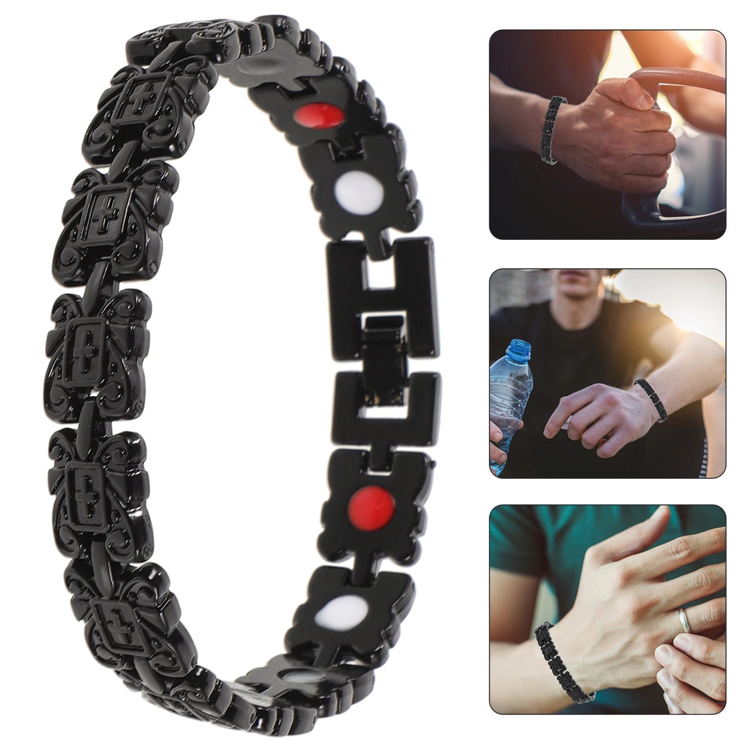 Retro Metal Bracelet Cross Design Bracelet Decorative Bracelet Vintage Bracelet Stylish Bracelet