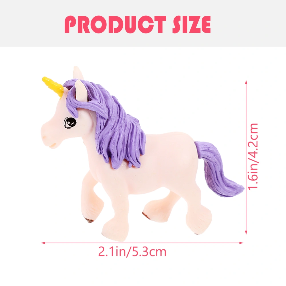 10pcs Mini Unicorn Statues Unicorn Figurine Unicorn Cake Decorations Miniature Unicorn