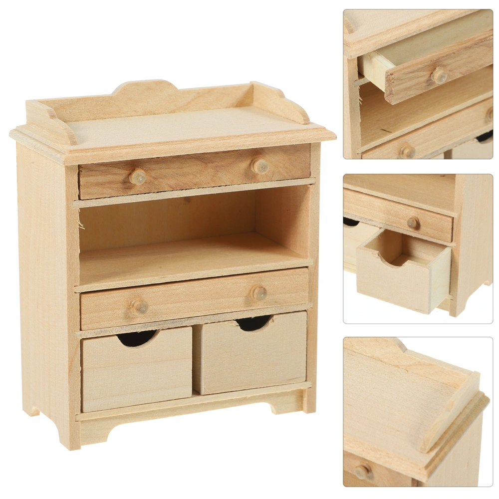 Miniature Cabinet Model Wooden Furniture Model Ornament Mini House Decoration