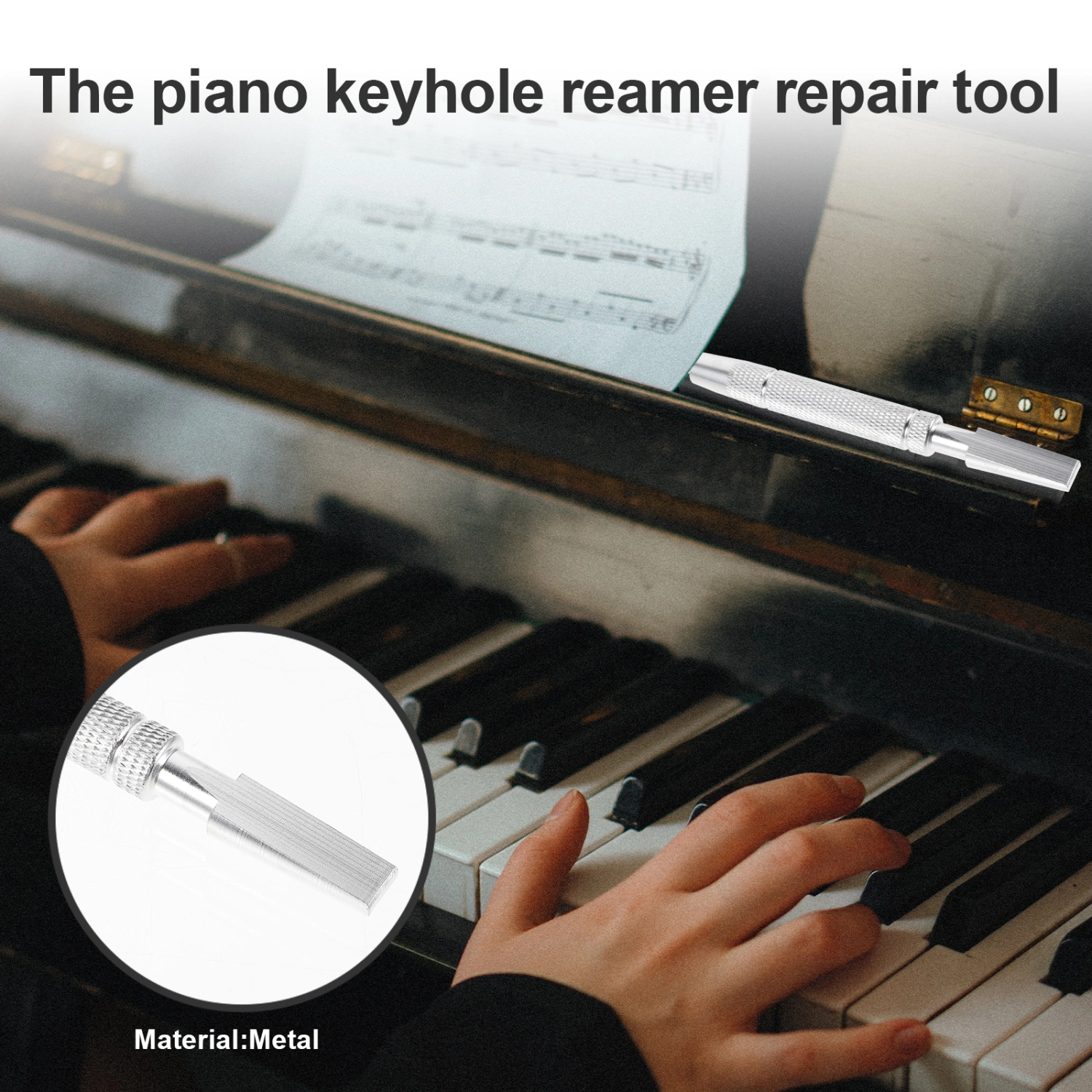 Piano Turning Repair Tool Professional Music Instrument Tuning Tool Keyhole Reamer