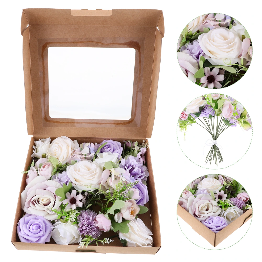 1 Box Simulation Flower Decor Wedding Fake Flower Ornament Valentine's Day Flower