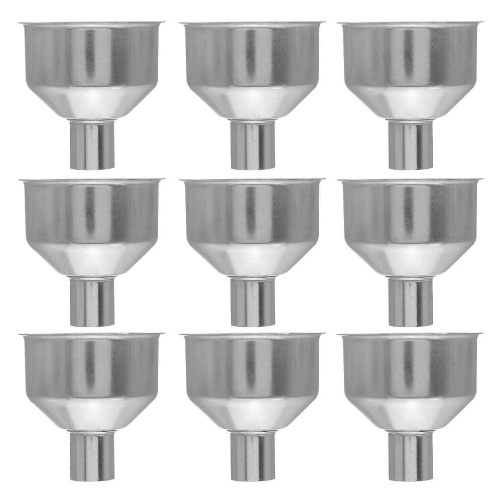 10pcs Bottle Filling Mini Funnel Oil Transferring Metal Funnel Household Liquor Funnel