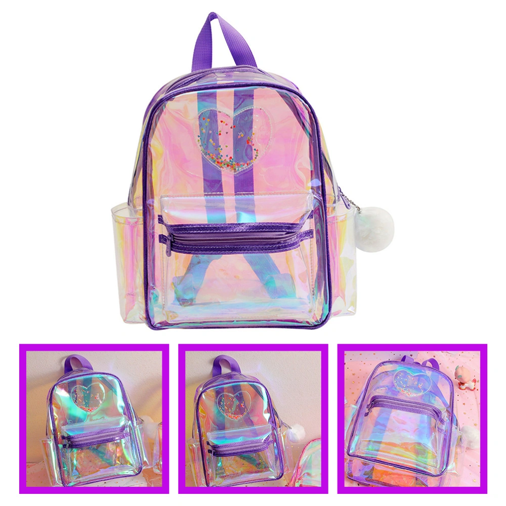 Clear Backpack Heart Pattern Stadium Backpack Concert Bag Pouch For Women Girls