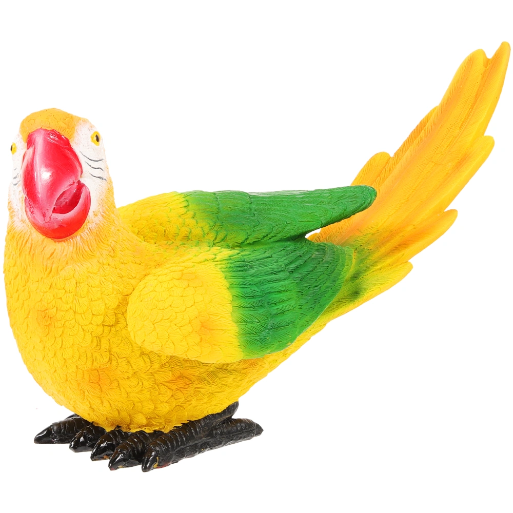 Lifelike Simulation Parrot Garden Decorative Artificial Parrot Model Colorful Resin Parrot Craft