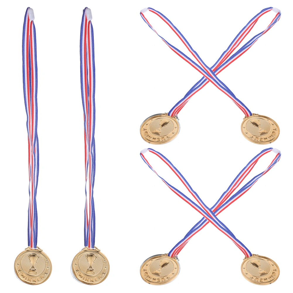 6pcs Decorative Plastic Medals Interesting Sports Meet Medals Sports Medal  Kids Accessory