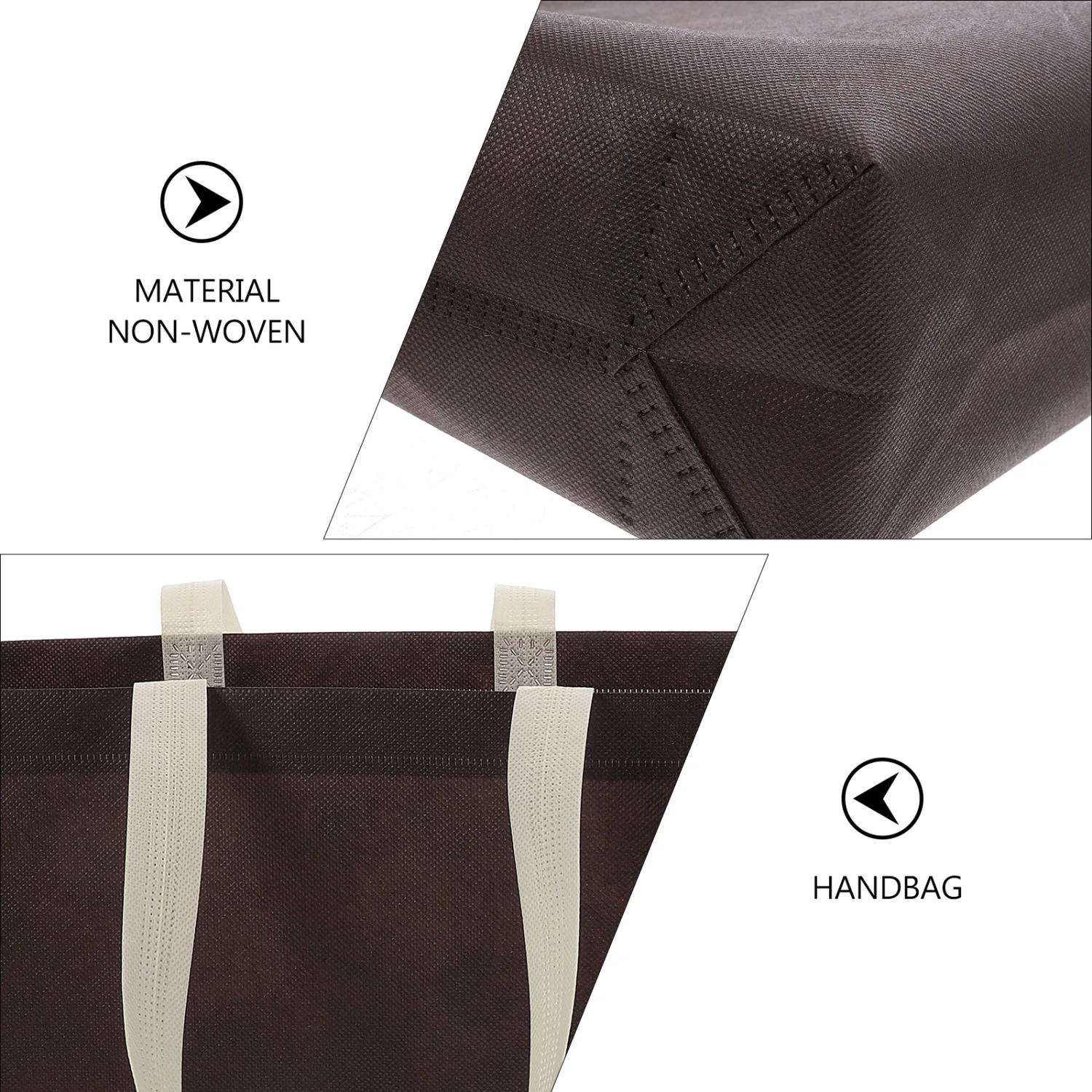 50pcs Non-woven Gift Packing Hand Bags Portable Shopping Bags Gift Storage Tote Bags