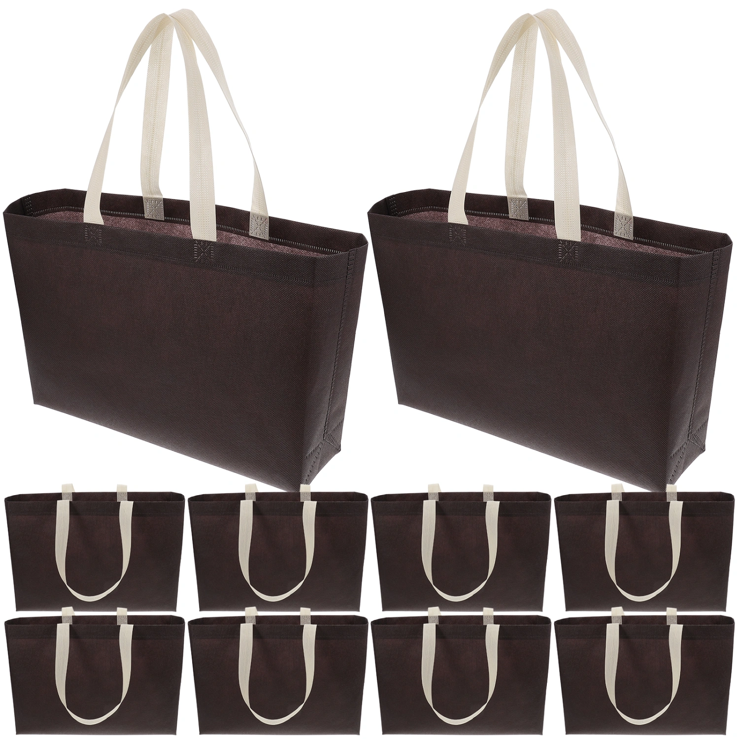 50pcs Non-woven Gift Packing Hand Bags Portable Shopping Bags Gift Storage Tote Bags
