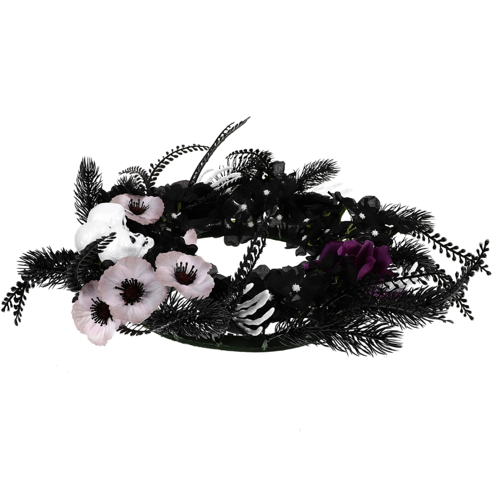 Halloween Rose and Skull Wreath Halloween Simulated Wreath Halloween Decor