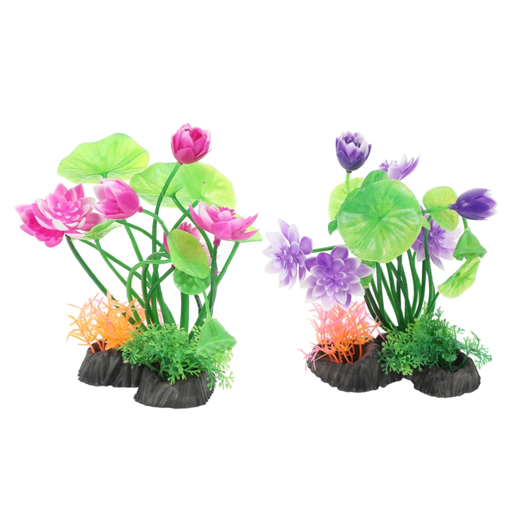 2pcs Artificial Fish Tank Plant Aquarium Plant Artificial Aquarium Plant Aquarium Decoration