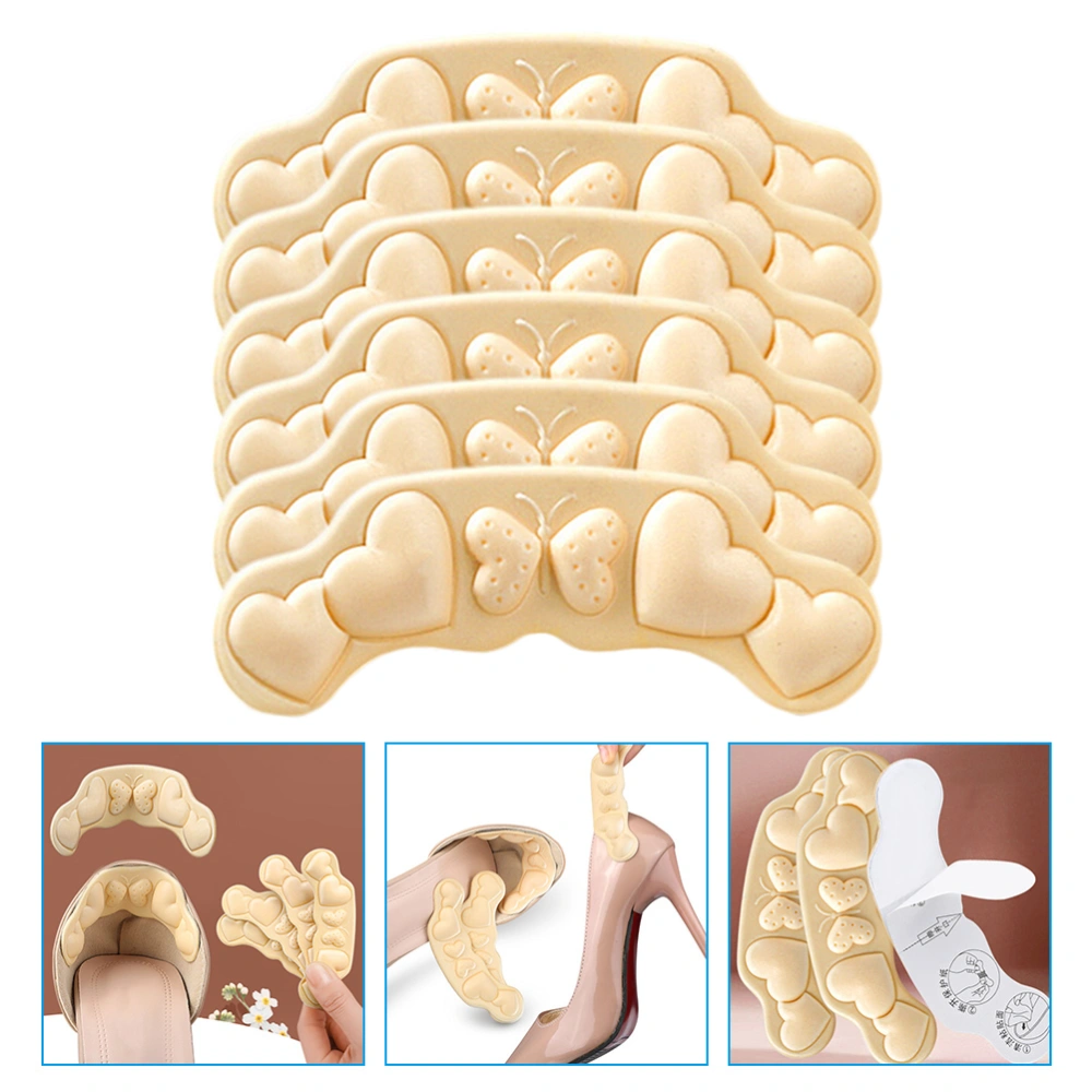 6Pcs High Heel Pads Replaceable Heel Pads Nonslip Heel Liners Heel Anti-skid Pads Heel Cushions