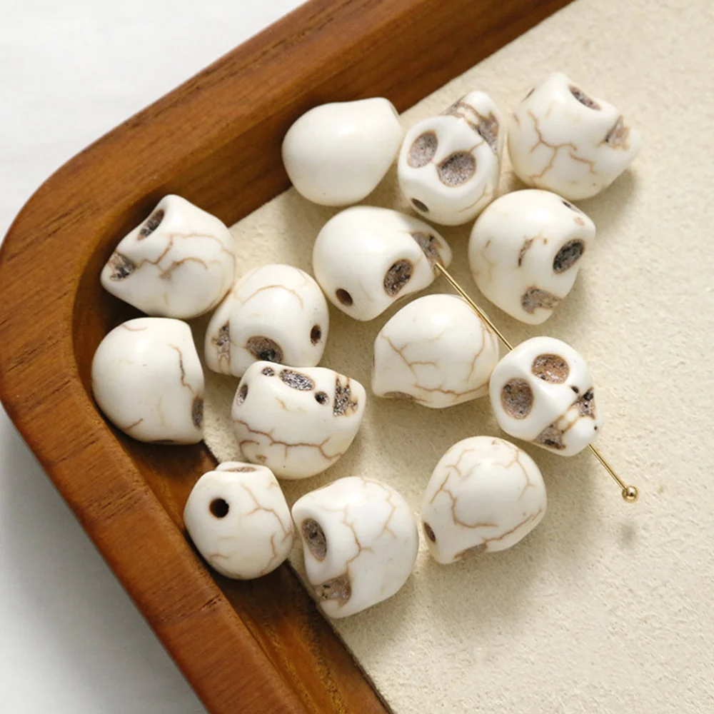 1 Set of Skull Design Loose Beads Spacer Beads DIY Craft Beads Jewelry Making Beads