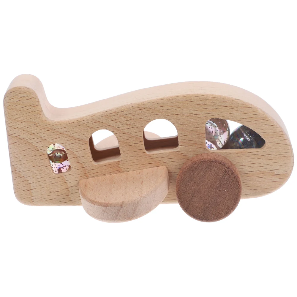 Wooden Airplane Toy Marbles Airplane Model Adorable Airplane Model Babies Rattle Airplane Toy