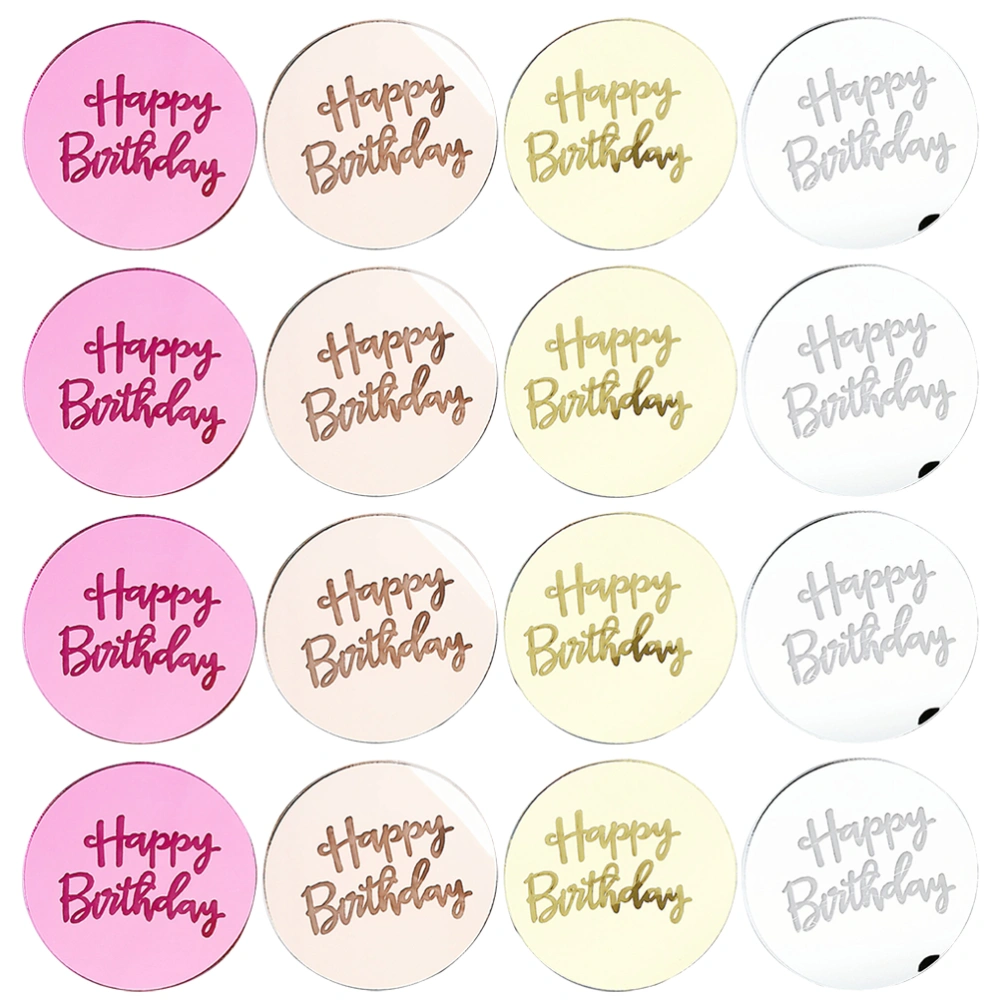 40Pcs Acrylic Cupcake Toppers Acrylic Cake Decoration Personalized Cake Decorations Acrylic Cake Charm