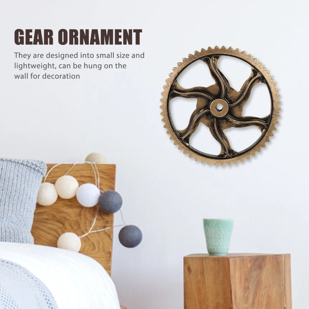 Decorative Wooden Retro Gear Wood Gear Wall Pendant Gear Wall Art Home Decoration