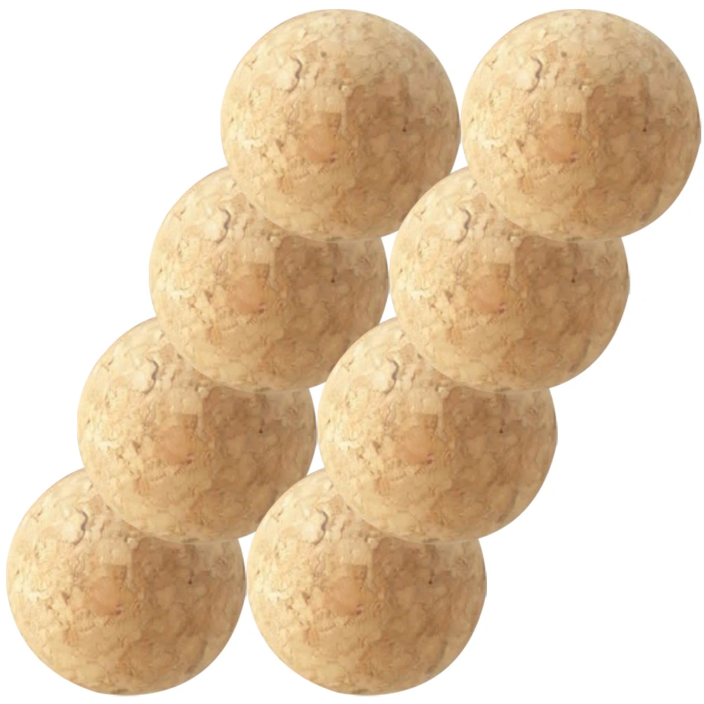 8Pcs Foosball Game Wooden Balls Foosball Table Balls Table Cork Balls Small Foosball Balls Supplies