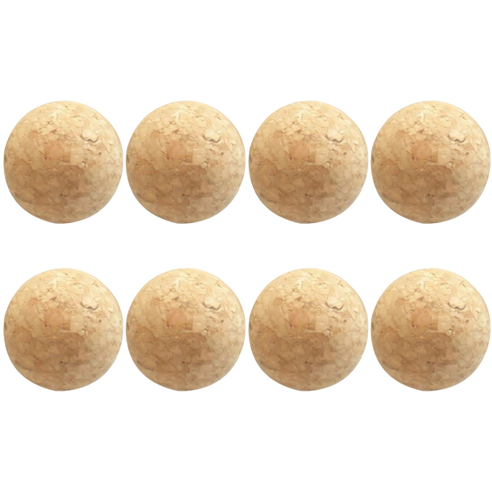 8Pcs Foosball Game Wooden Balls Foosball Table Balls Table Cork Balls Small Foosball Balls Supplies